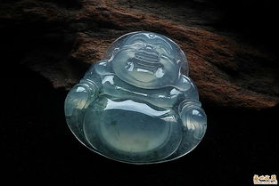 優雅天成 品鑒精品冰種飄花翡翠彌勒佛吊墜